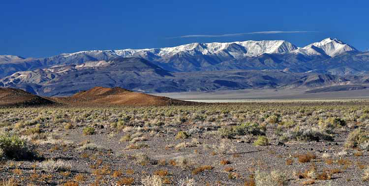 snow-capped mtn range